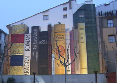 Mural en la UNED (Barbastro)