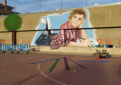 Mural Colegio de la Merced 25 Aniversario Barbastro