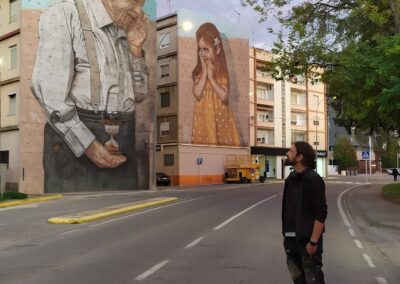 Mural La Transición del Tiempo- Monzón-(Huesca)
